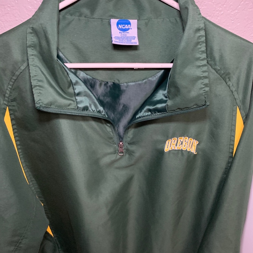 Oregon Ducks NCAA Windbreaker Half-Zip Size Large